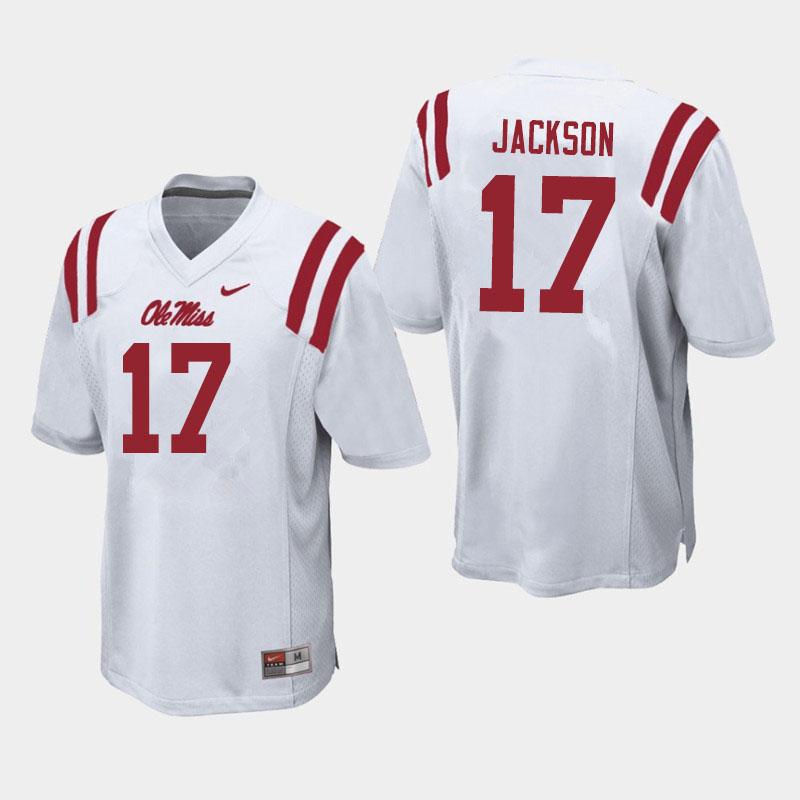 Jadon Jackson Ole Miss Rebels NCAA Men's White #17 Stitched Limited College Football Jersey HQY2358YG